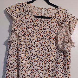 Shein Sheer Animal Print Dress